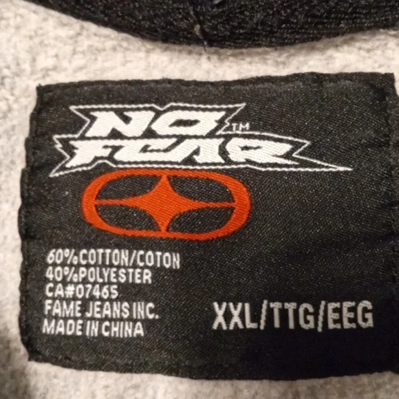 No Fear Zipper Up Hoodie - Picture 2 of 2